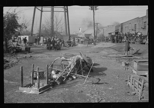 Untitled photo, possibly related to: Household goods and personal effects rescued from the path of the flood and brought to the camp at Forrest City, Arkansas