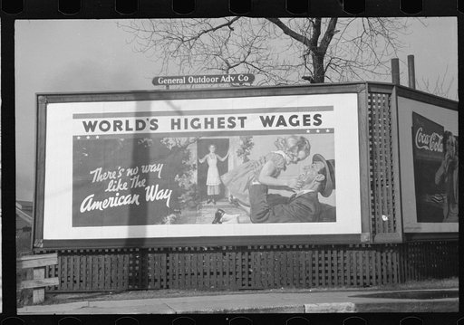 Billboard in Memphis during the flood, Tennessee