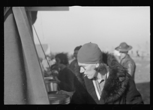 Untitled photo, possibly related to: White refugee from the flood in camp at Forrest City, Arkansas
