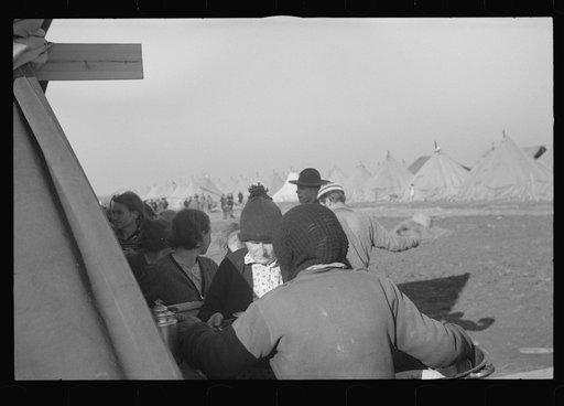 Untitled photo, possibly related to: White refugee from the flood in camp at Forrest City, Arkansas