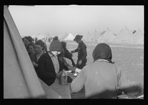 Untitled photo, possibly related to: White refugee from the flood in camp at Forrest City, Arkansas