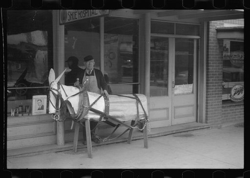 Untitled photo, possibly related to: Harness-maker's shop, Russellville, Tennessee