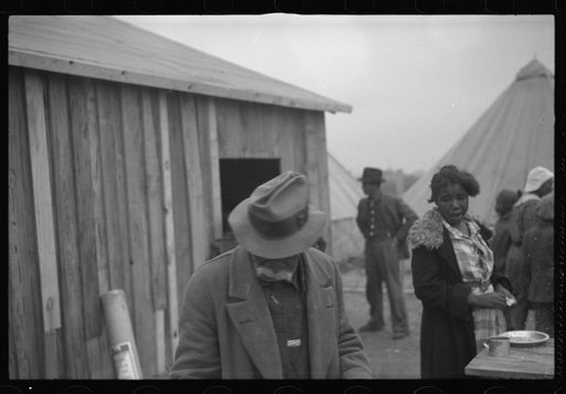 Untitled photo, possibly related to: Supper at Marianna, Arkansas flood refugee camp