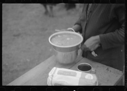 Untitled photo, possibly related to: Supper at Marianna, Arkansas flood refugee camp