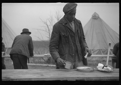 Supper at Marianna, Arkansas flood refugee camp