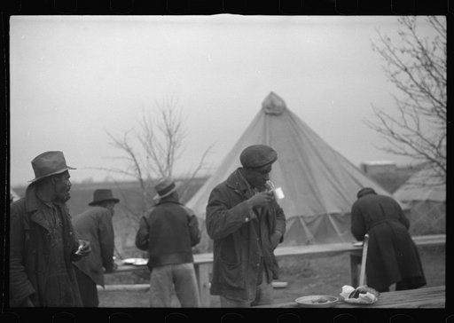 Untitled photo, possibly related to: Supper at Marianna, Arkansas flood refugee camp