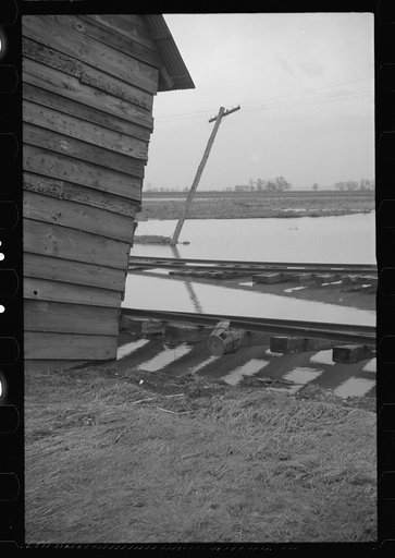 Untitled photo, possibly related to: Flooded farmland near Ridgeley, Tennessee