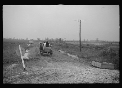 Family on the move during the flood of 1937, Ridgeley, Tennessee