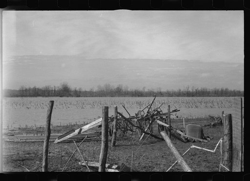 Untitled photo, possibly related to: Flooded farmland near Ridgeley, Tennessee