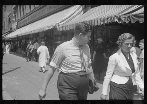 Untitled photo, possibly related to: Street scene, Manchester, New Hampshire