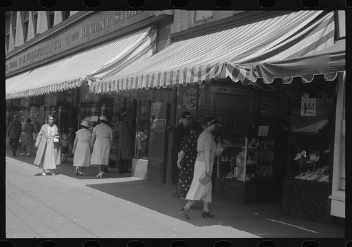 Untitled photo, possibly related to: Street scene, Manchester, New Hampshire
