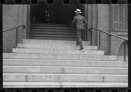 Untitled photo, possibly related to: Going to church, Manchester, New Hampshire