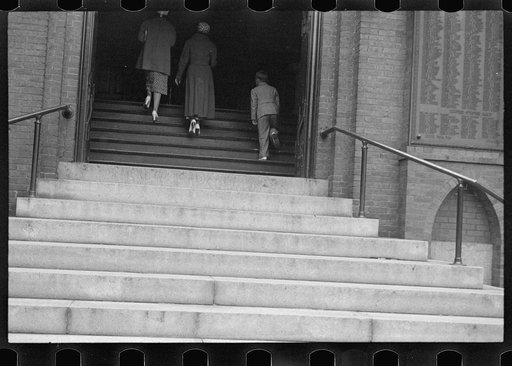 Untitled photo, possibly related to: Going to church, Manchester, New Hampshire