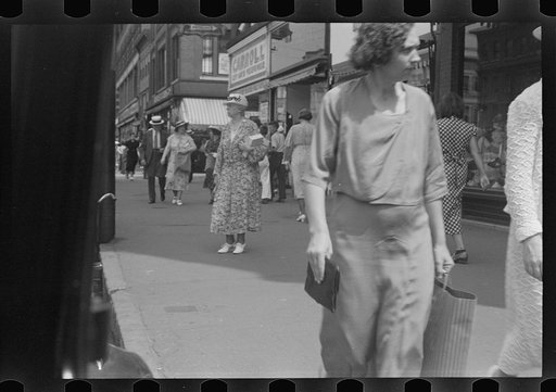 Untitled photo, possibly related to: Street scene, Manchester, New Hampshire