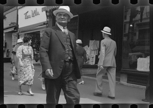 Untitled photo, possibly related to: Street scene, Manchester, New Hampshire