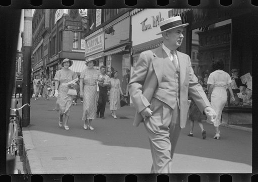 Untitled photo, possibly related to: Street scene, Manchester, New Hampshire