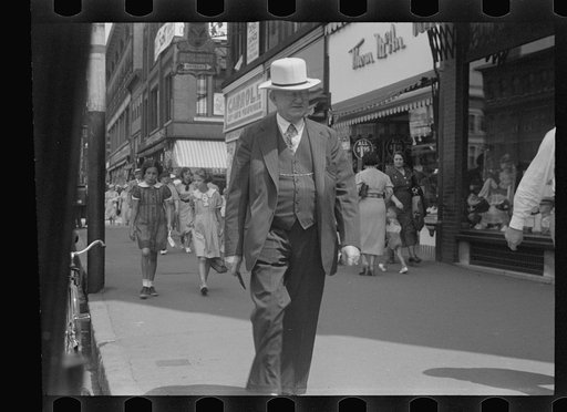 Untitled photo, possibly related to: Street scene, Manchester, New Hampshire