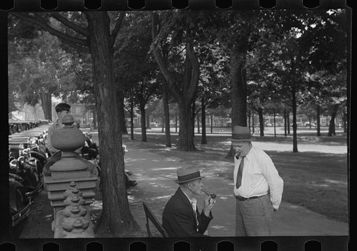 Untitled photo, possibly related to: Park scene, Manchester, New Hamspshire