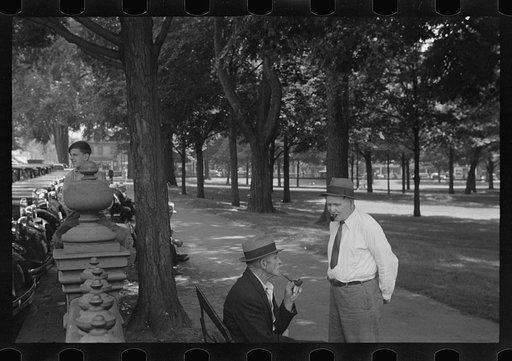 Untitled photo, possibly related to: Park scene, Manchester, New Hamspshire