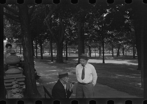 Untitled photo, possibly related to: Park scene, Manchester, New Hamspshire