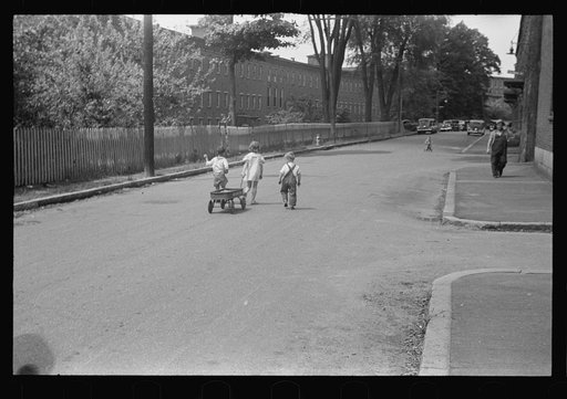 Children playing in street, Manchester, New Hampshire