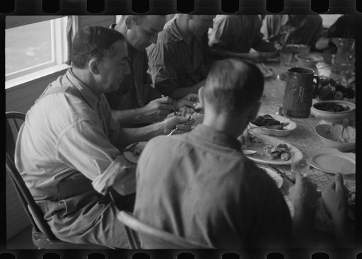 Untitled photo, possibly related to: Farmers at lunch, Brookeville, Maryland