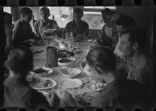 Farmers at lunch, Brookeville, Maryland