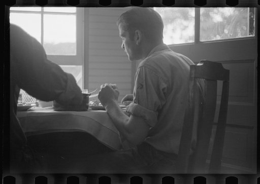 Untitled photo, possibly related to: Farmers at lunch, Brookeville, Maryland
