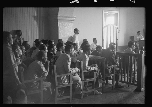 Audience during the trial of the Nationalists, Ponce, Puerto Rico