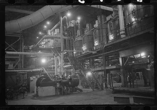 Untitled photo, possibly related to: Boilers in a sugar refinery near Ponce, Puerto Rico