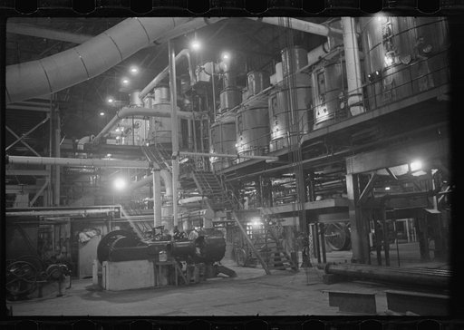 Boilers in a sugar refinery near Ponce, Puerto Rico
