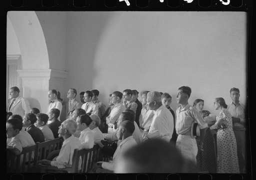 Untitled photo, possibly related to: Audience during the trial of the Nationalists, Ponce, Puerto Rico