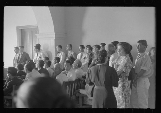 Untitled photo, possibly related to: Audience during the trial of the Nationalists, Ponce, Puerto Rico
