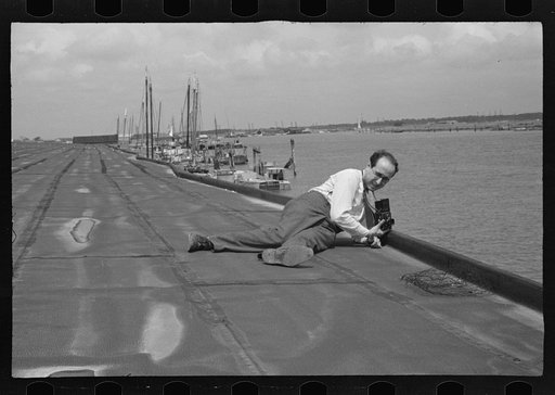 Untitled photo, possibly related to: Aboard a trap fishing boat. The deck of the boat on the way home. Provincetown, Massachusetts