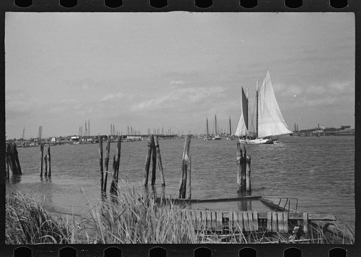 Untitled photo, possibly related to: Summer residents watch the tourist boat arrive from Boston, Provincetown, Massachusetts