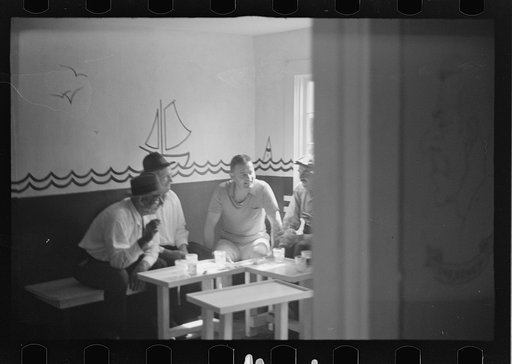 Untitled photo, possibly related to: Fishermen and tourists mingle in tourist bar, Provincetown, Massachusetts