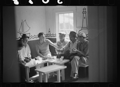 Untitled photo, possibly related to: Fishermen and tourists mingle in tourist bar, Provincetown, Massachusetts