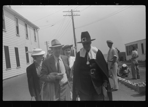 Untitled photo, possibly related to: Tourists, fresh off the boat from Boston. With only two hours in town, they buy seashells dinners, trinkets and rides on the sight seeing bus. Provincetown, Massachusetts
