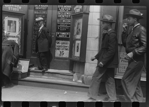 Untitled photo, possibly related to: Entrance to Negro professional building, 47th Street, Chicago, Illinois