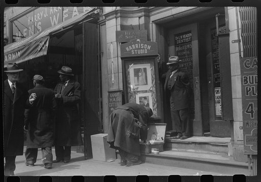 Untitled photo, possibly related to: Entrance to Negro professional building, 47th Street, Chicago, Illinois
