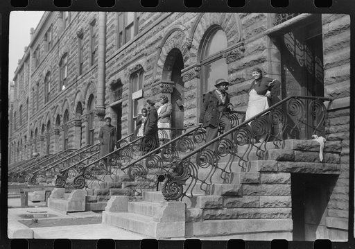 Untitled photo, possibly related to: Entrance to Negro professional building, 47th Street, Chicago, Illinois