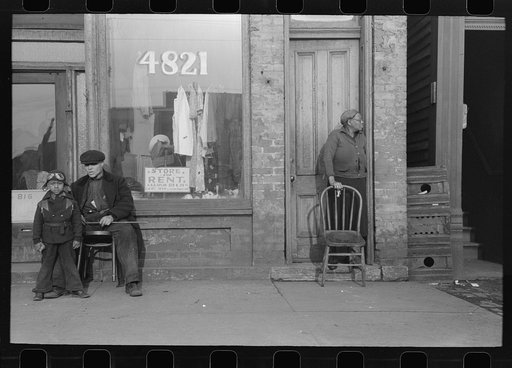 Untitled photo, possibly related to: Entrance to Negro professional building, 47th Street, Chicago, Illinois