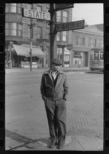 Untitled photo, possibly related to: Entrance to Negro professional building, 47th Street, Chicago, Illinois