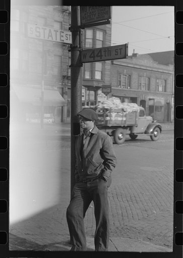 Untitled photo, possibly related to: Entrance to Negro professional building, 47th Street, Chicago, Illinois