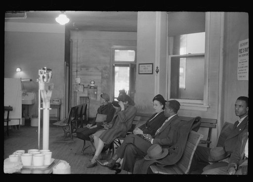 Untitled photo, possibly related to: Waiting room at the municipal tuberculosis sanitarium, Chicago, Illinois