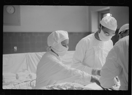 Hernia operation, Provident Hospital, one of the few hospitals for Negroes with a Negro staff, Chicago, Illinois