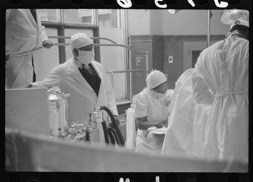 Untitled photo, possibly related to: Hernia operation, Provident Hospital, one of the few hospitals for Negroes with a Negro staff, Chicago, Illinois