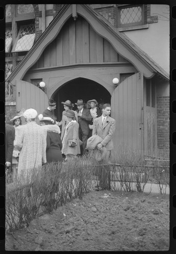 Untitled photo, possibly related to: Easter procession outside of a fashionable Negro church, Black Belt, Chicago, Illinois