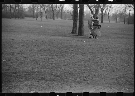Untitled photo, possibly related to: In the park. This park, created when the section was white, has now been taken over by Negroes. Chicago, Illinois