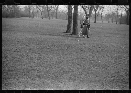 In the park. This park, created when the section was white, has now been taken over by Negroes. Chicago, Illinois